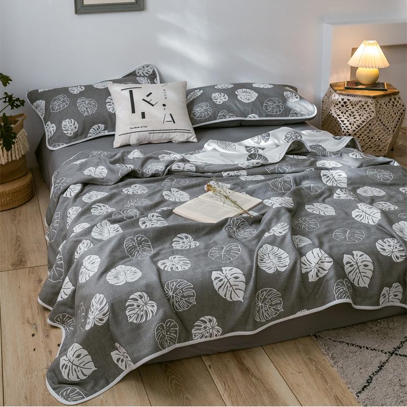 

Новое хлопковое шестислойное марлевое одеяло представляет собой одинарное двойное одеяло с кондиционером, хлопковое диванное полотенце, четырехсезонное одеяло для обеденного перерыва. 150x200cm