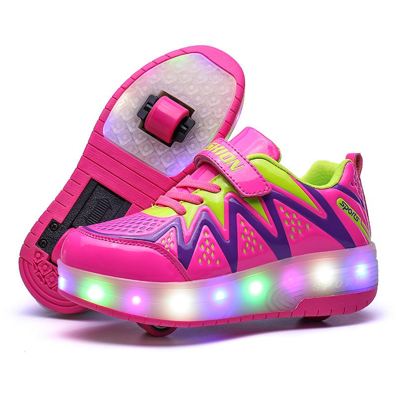 heelys with two wheels and lights