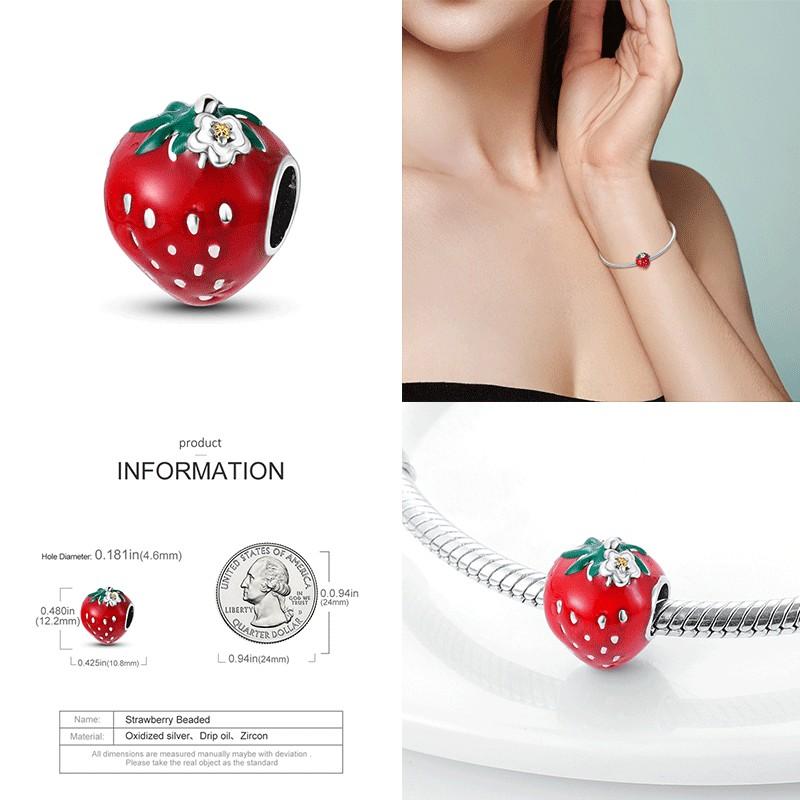 Authentic 100 Copper Avocado Cherry Beaded Strawberry Charm Bead Charms Compatible With Authentic Do It Yourself Bracelets Jewellery Making Womens G