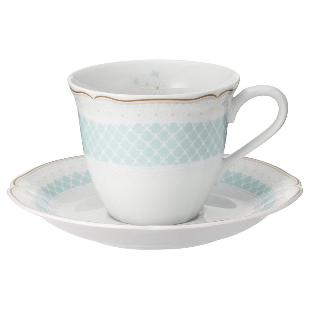 Noritake Coffee Cup & Saucer (Color-Changing Pair Set) 215cc Daisy Bell Microwave-Safe, Pink and Blue Fine Porcelain, P9588A/1705-01