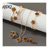 Lightweight Structure Jewelry Set 5Pcs/Set Women Lucky Flower Decor Sparkling Rhinestones Fashionable