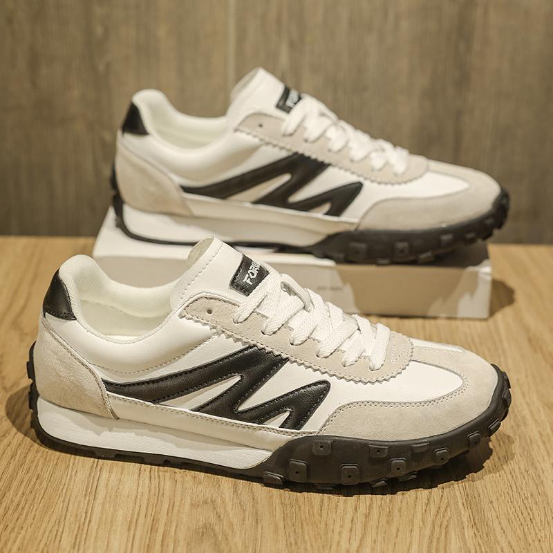 

Мужская дышащая и нескользящая рабочая обувь Модная спортивная обувь Мужская обувь для походов на открытом воздухе Обувь для скейтбординга 44 чёрный/белый