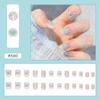 Artificial Nails Flashing Love Short Thin Pink Transparent Nail Stickers Removable