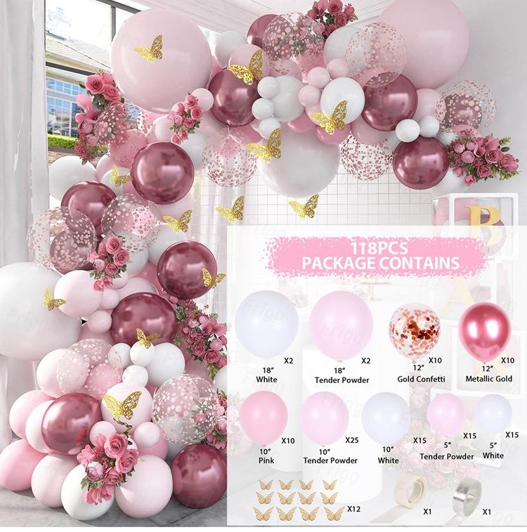 Balloon Chain Set Confession Engagement Balloon Set Opening Birthday Scene Arrangement Balloon