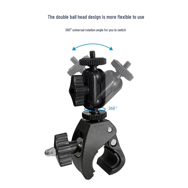 360-Degree Rotating Phone Holder with Strong Clamp for Motorcycles and Electric Vehicles