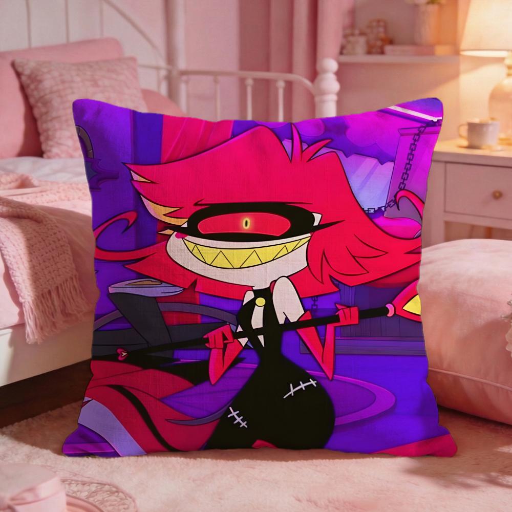Hazbin HHotels Game Hot Cushion Cover Premium Comfort Reversible Pillow Cove Two In One Design For Any Room Car Interior
