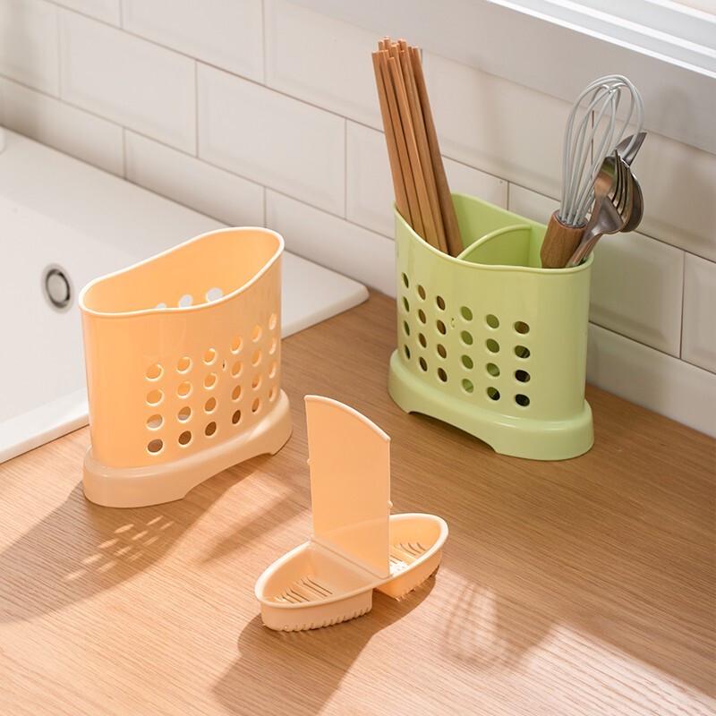 CHAHUA Wall-Mounted Plastic Chopstick Storage Holder