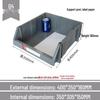 Angled Entry Heavy-Duty Plastic Storage and Organizer Box for Components and Hardware