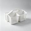 Plastic  Basket Portable Divided Cleaning Supply Storage Organizer With Handle For Dormitory Kitchen Bathroom