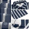 Summer 2026 Men's Slim Fit Short Sleeve Shirt Collared Striped Beachwear Casual Fashion European Style