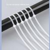 100 Peças Abraçadeiras de Nylon Autotravantes 2,5 mm de Largura Porta-Fivelas para Fios Organizador Acessório Fixador Amarração Envoltórios de Zíper