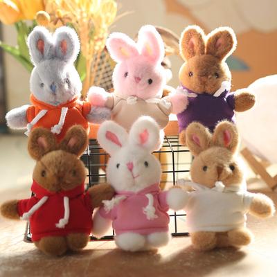 Süßes Süßes Sweatshirt Kaninchen Anhänger Plüschtier Puppe Cartoon Tasche Aufhängung Schlüsselanhänger Puppe Puppe