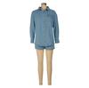 AL250 Women's European and American Denim Jacket & Shorts Set for Autumn