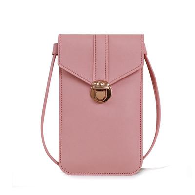 Latch PU Leather Retro Wallet Touch Screen Wallet Women's Crossbody Bag Fashionable