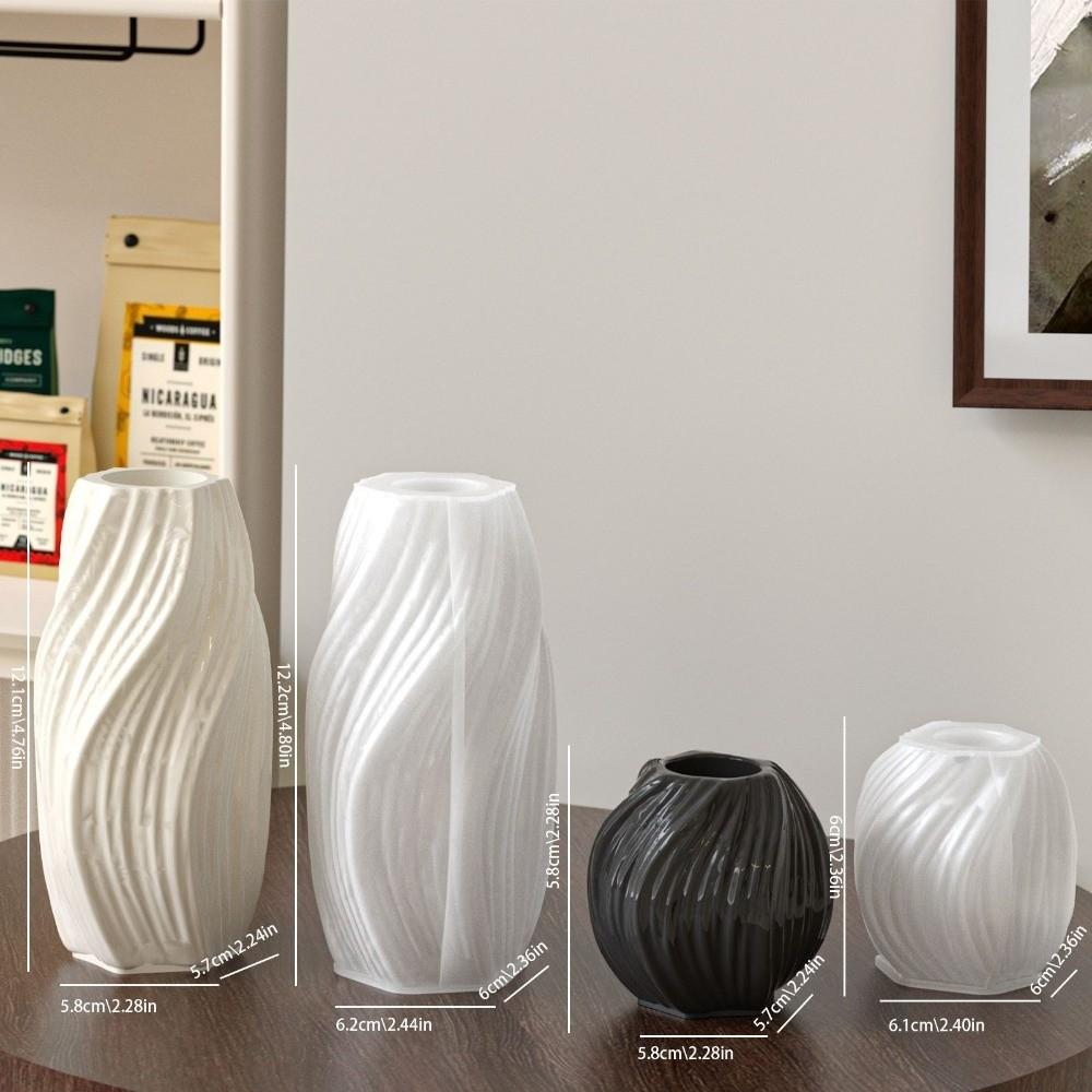 DIY Vase Molds Silicone Wavy Flower Pot Mold Ins Resin Molds  Home Decor