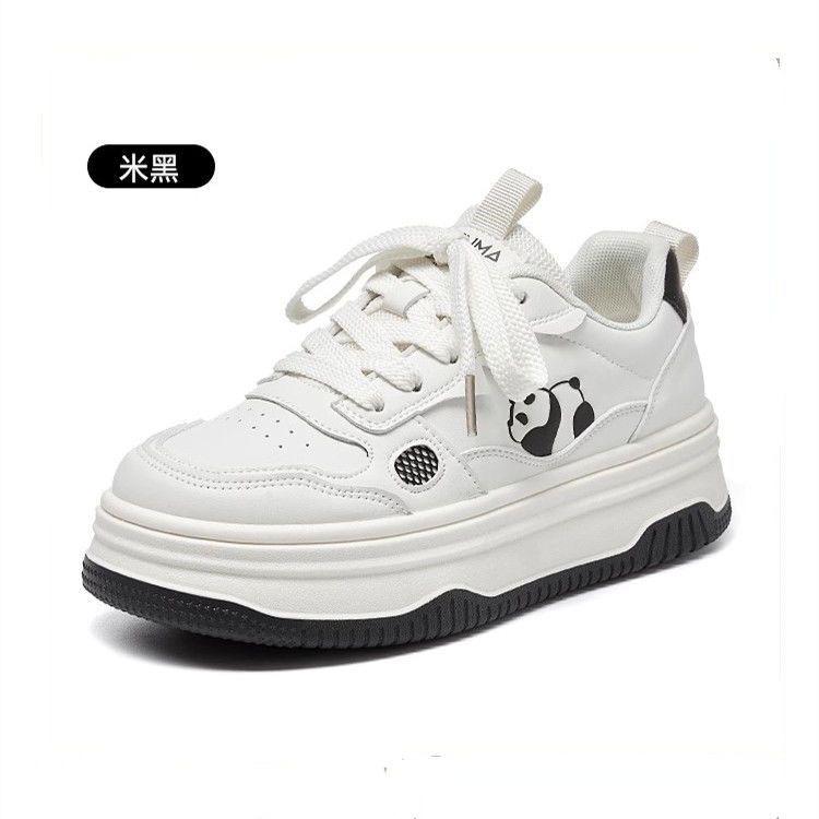 Women's Shoes Casual Shoes Women's 2025 Spring and Summer Panda Versatile Sports Casual Little White Shoes Thick-soled Lightweight Height-increasing