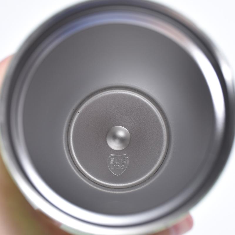 Stainless Steel Mug Large Capacity with Suction Cup Portable Outdoor Car Mug Simple Solid Design