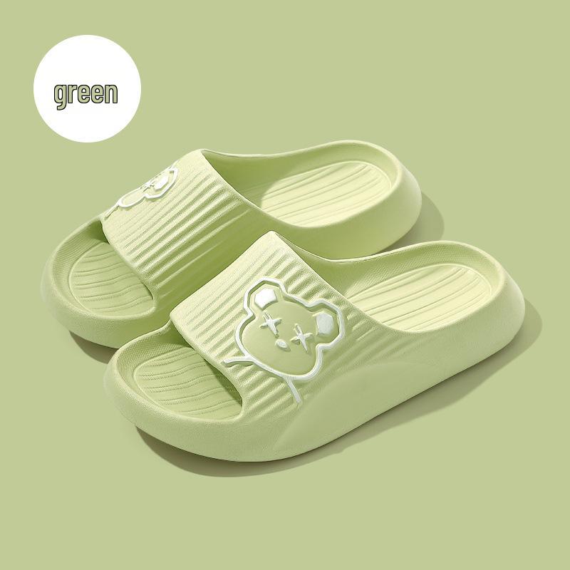 Children s Cartoon Anti-Slip Slippers - Summer Sandals for Girls, Boys, Men, and Women. XS+ зелёный