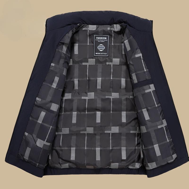 Men's Middle-aged Men's Winter Cotton Coat, Short Down Cotton Coat, Thickened Warm Casual Dad Winter Coat