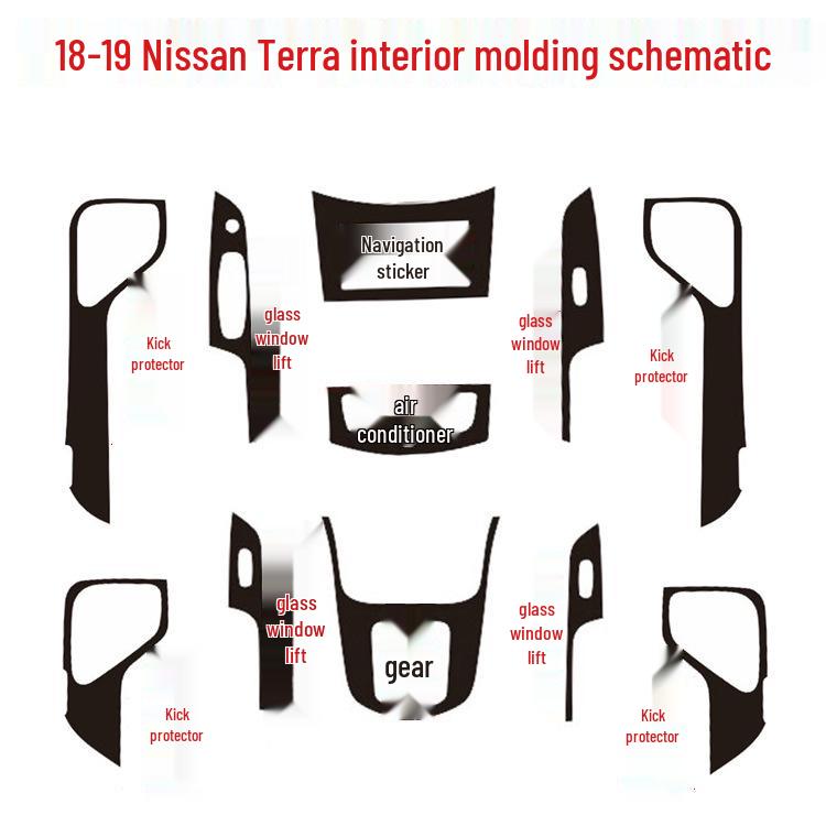 18-19 Terra Interior Carbon Fiber Gear Lever Sticker