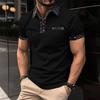 Tricou polo versatil din bumbac pur, sport, fitness, pentru bărbați, twill, tricou business casual cu mânecă scurtă, culoare solidă, pentru bărbați