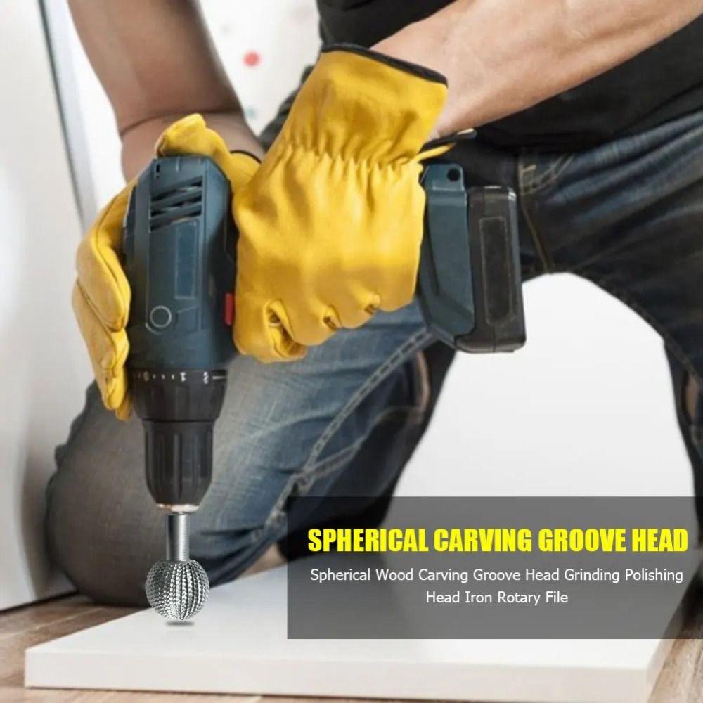 Sphere Rotary Burr Wood Carving Grinding Head Grinding Polishing Round Drilling Bit  Woodworking