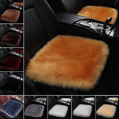 Car Accessories Long Plush Car Seat Cover Automotive Interior Warm Car Seat Cushion Washable Thick Square Cushion Car