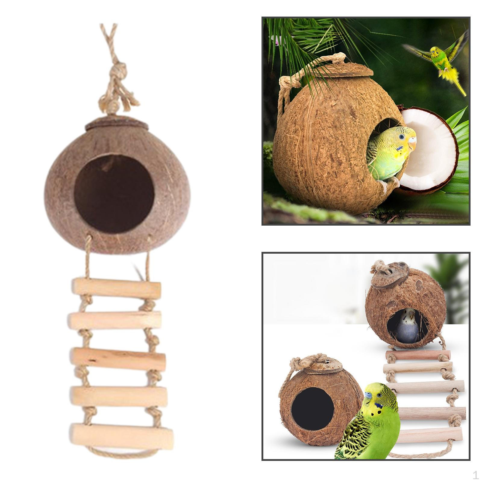 

Кокосове пташине гніздо Клітка Аксесуари Схованка на відкритому повітрі Шпаківня Будиночок для маленьких тварин Папуга