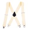 Men's 5CM Wide X-Back Suspenders Elastic 4 Clips Heavy Duty Adjustable Braces