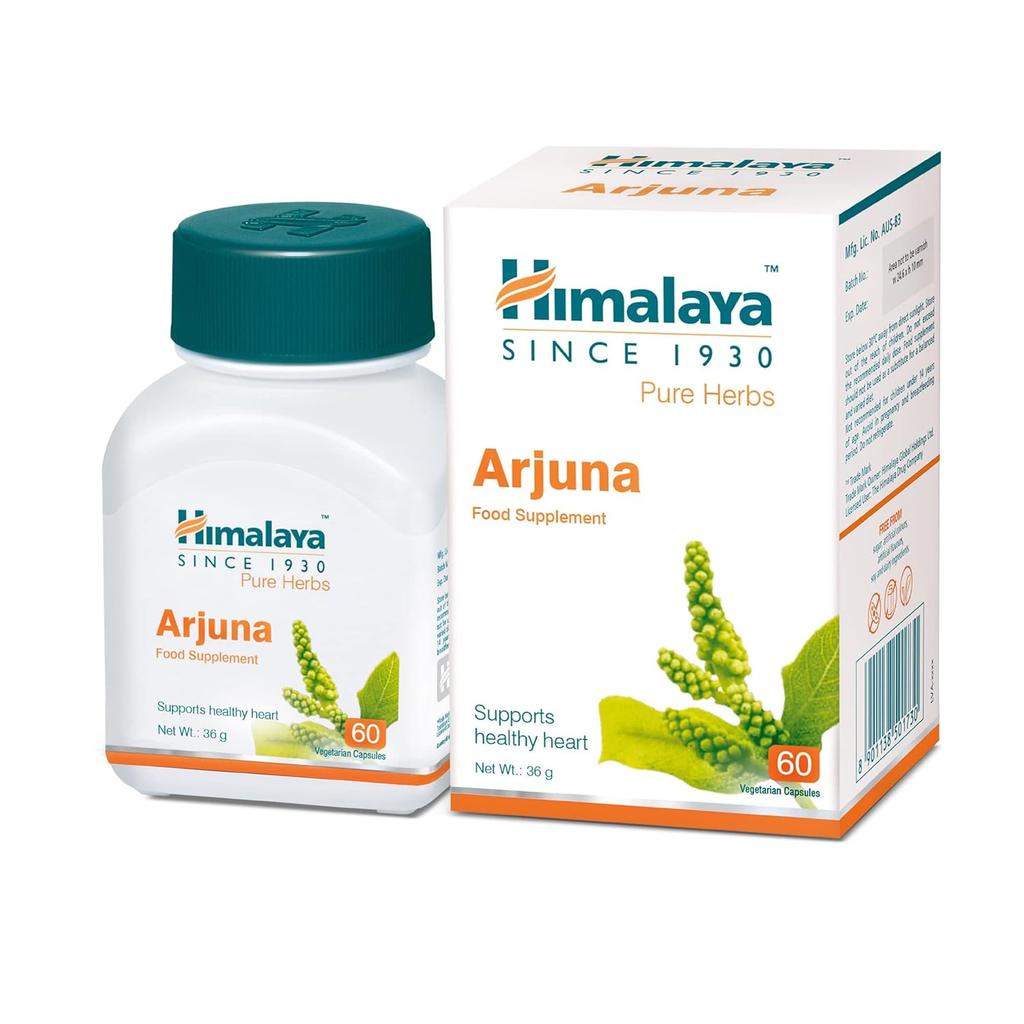 Himalaya Arjuna Heart Health Tablets 60 Count 250 Mg Natural Herbal Supplement for Cardiovascular Support and Blood Flow