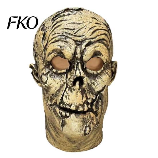 Flexible Latex Skeleton Mask Halloween Scary Mask, Realistic Rotten Hood, Horror Party Atmospheric NPC Comfortable for Secret Room & Cosplay