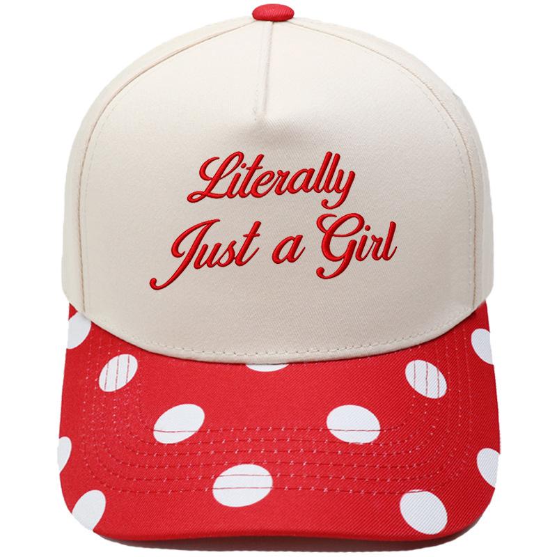 Literally Just a Girl Embroidery Color Matching Truck Driver Hat Fun Shade Daddy Hat