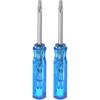 HARFINGTON 2Pcs Mini Torx Screwdriver T6 Magnetic Star Head 45mm Length for Watch Eyeglasses Electronics Repair, Blue