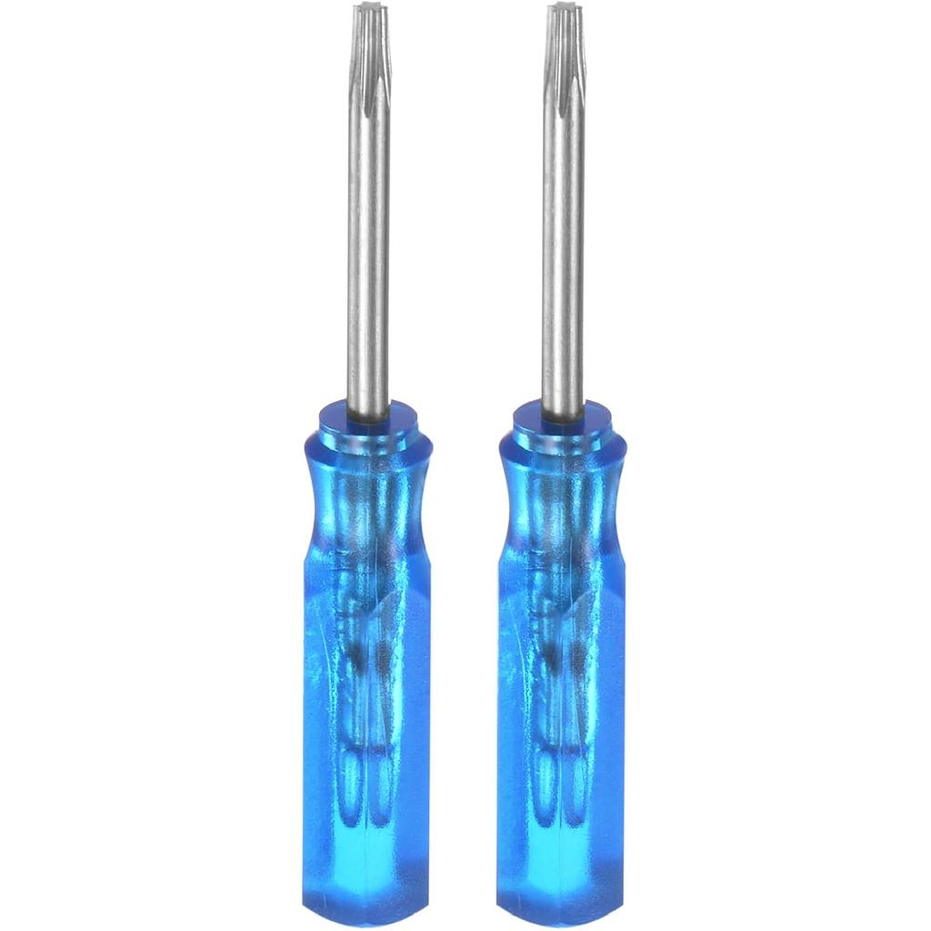 HARFINGTON 2Pcs Mini Torx Screwdriver T6 Magnetic Star Head 45mm Length for Watch Eyeglasses Electronics Repair, Blue