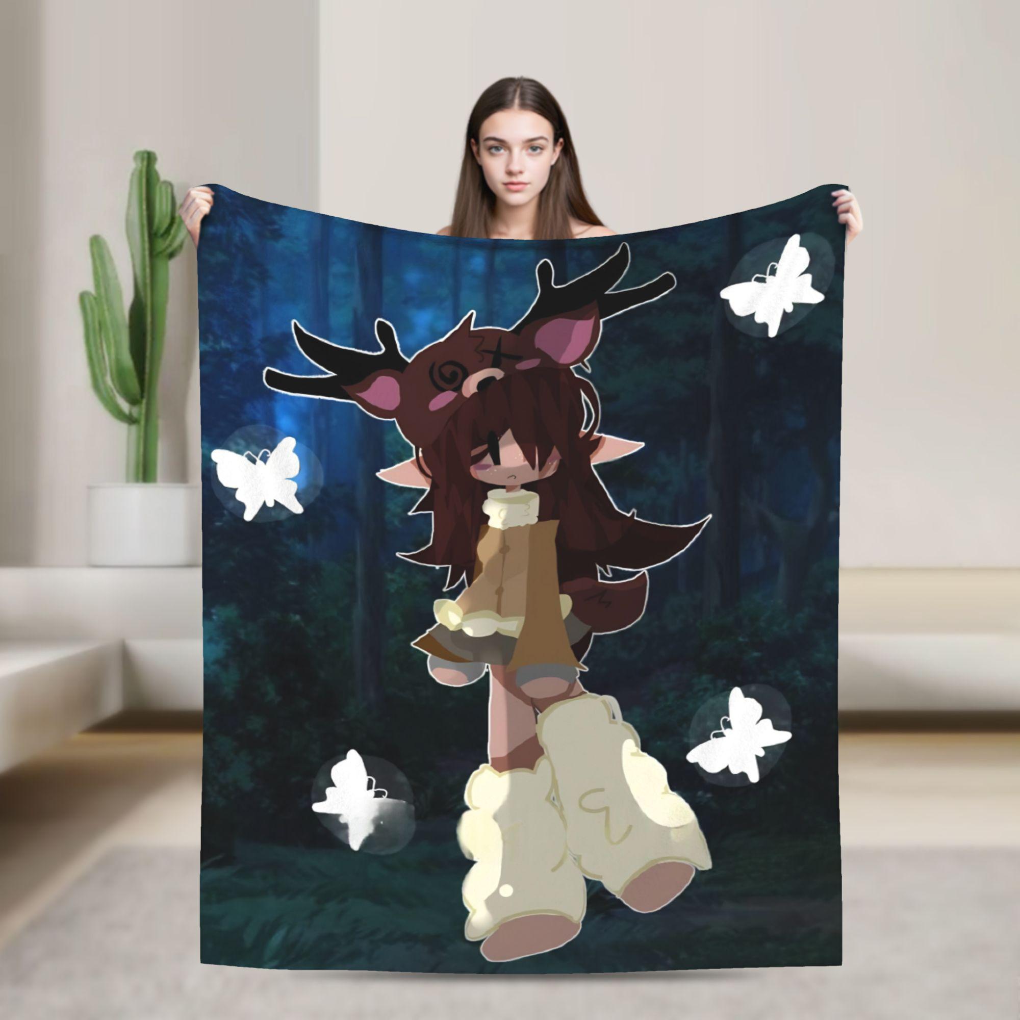 

9-9 Nights in the Forest Blankets Deer Game Plush Novelty Breathable Throw Blankets for Bedding Lounge All Season 200x150cm 80x60in
