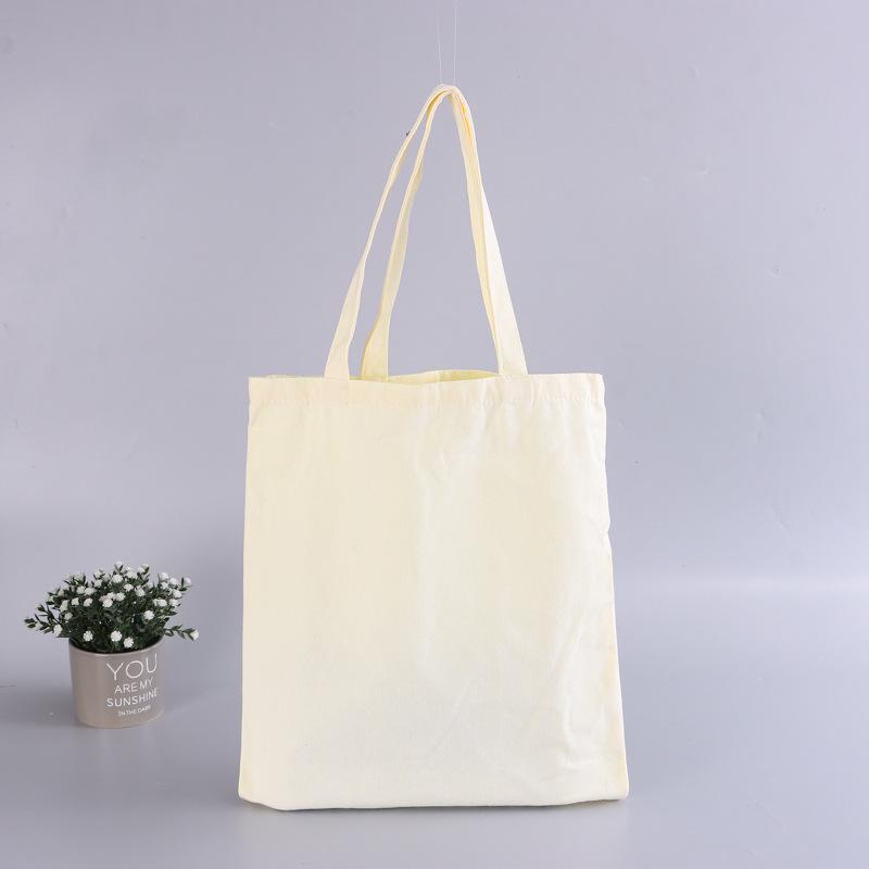 Customized DIY Hand-Painted Canvas Tote Bag for Students - Single Color, Handheld & Shoulder Carry