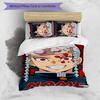 3pcs Custom Name Demon Slayer Character Theme Bedding Set Duvet Cover Closure Includes 1 Duvet Cover & 2 Pillowcases for All Seasons Bedroom Decor