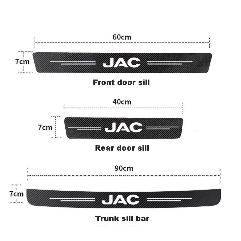 Car Door Sill Trunk Bumper Pedal Decal Sticker Cover Protector For JAC J7 J3 S2 J2 JS2 T8 JS4 J5 Refine S3 S7 J4 S4 JS3 S5 Board
