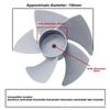 For Midea Compatible 5 Blade Air Circulation Fan Blades 190mm Diameter for GAF20CA GAF20CB FGA20VB FGA20UXF GAH20A