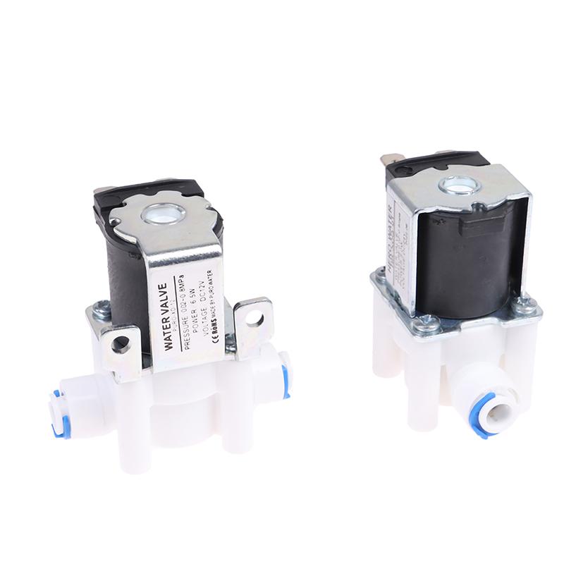 1Pc Inlet Solenoid Valve 12V/24V Pure Water Machine, Water Purifier, Reverse Osmosis 2-Point Quick Connect Valve Switch