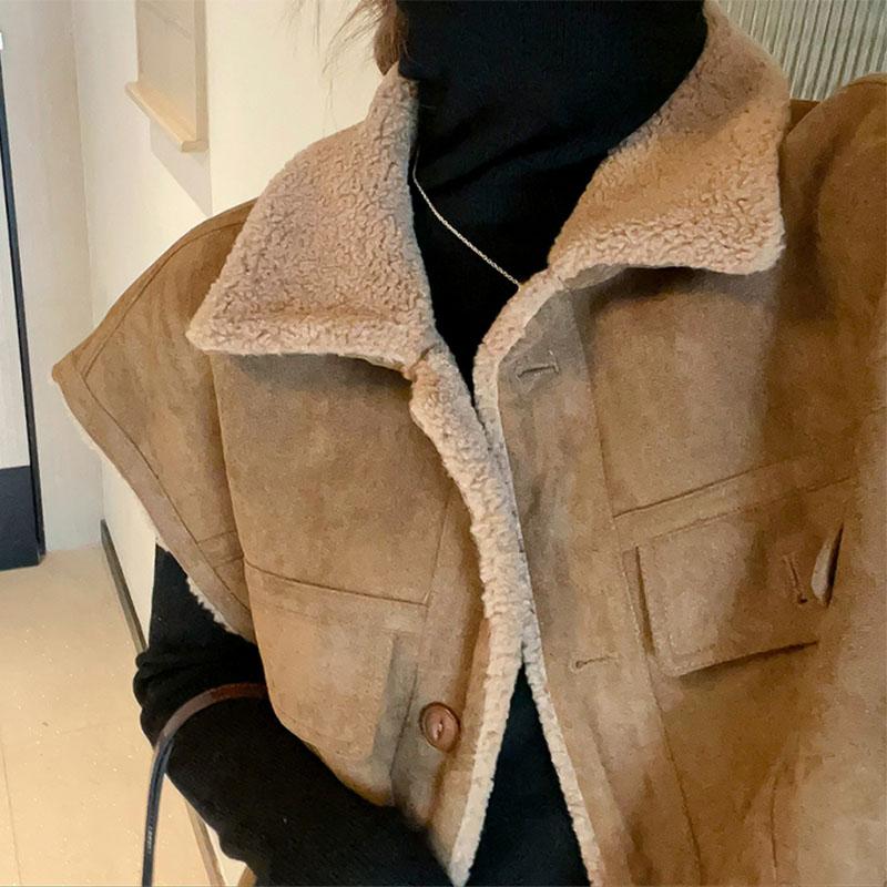 Vest for Women Sleeveless Tops Solid Color Sweater Vest Oversize Loose Versatile Casual Sleeveless Coat Vest Top