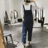 Cute Little High-waisted Straight-leg Pants, Soft Denim Overalls, Women's Spring and Autumn Loose