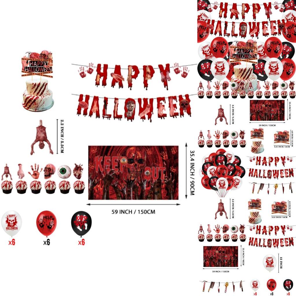 Halloween Decorations Halloween Banner And Spiraling Hanging Decorations Set