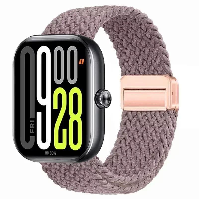 Magnetic Loop for Xiaomi Redmi Watch 4 5 Strap Adjustable Braided Sport Nylon Replacement bracelet for Miband 8 pro/9 pro band