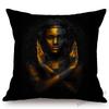 Fashion African Black Woman Girl Luxury Elegant Home Decorative Sofa Pillow Case Beauty Salon Decoration African Cushion Cover