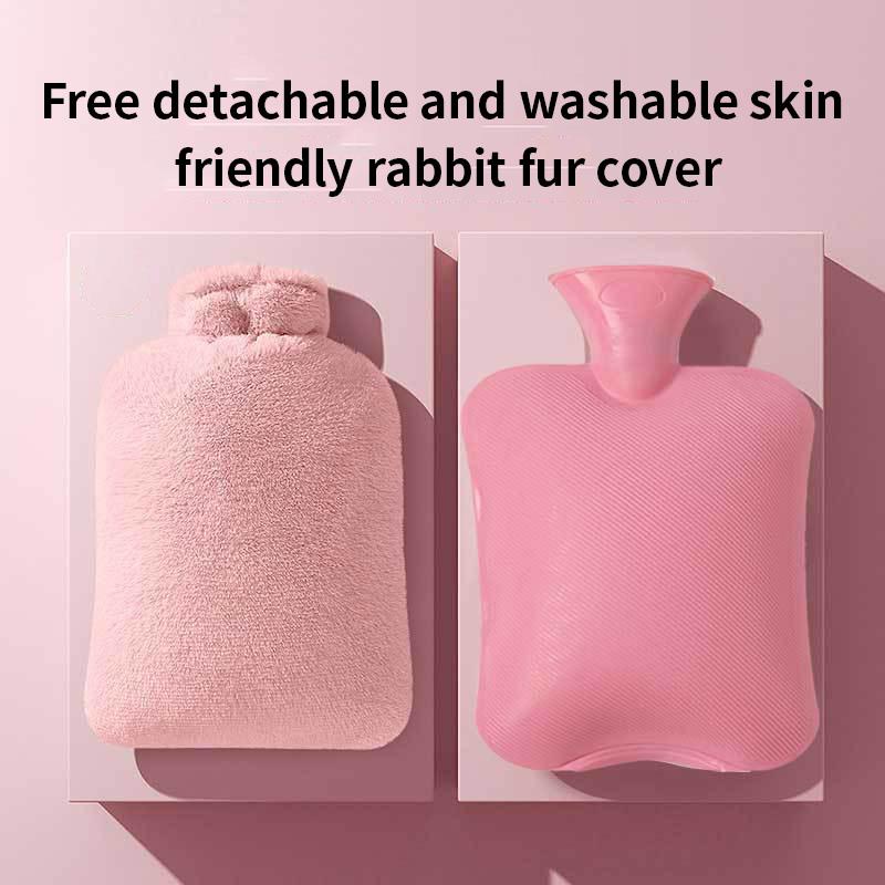 Home Hot Water Bottle for Warming Stomach & Feet - Large Thickened Explosion-Proof, Water-Filling, Bedding Warming Essential