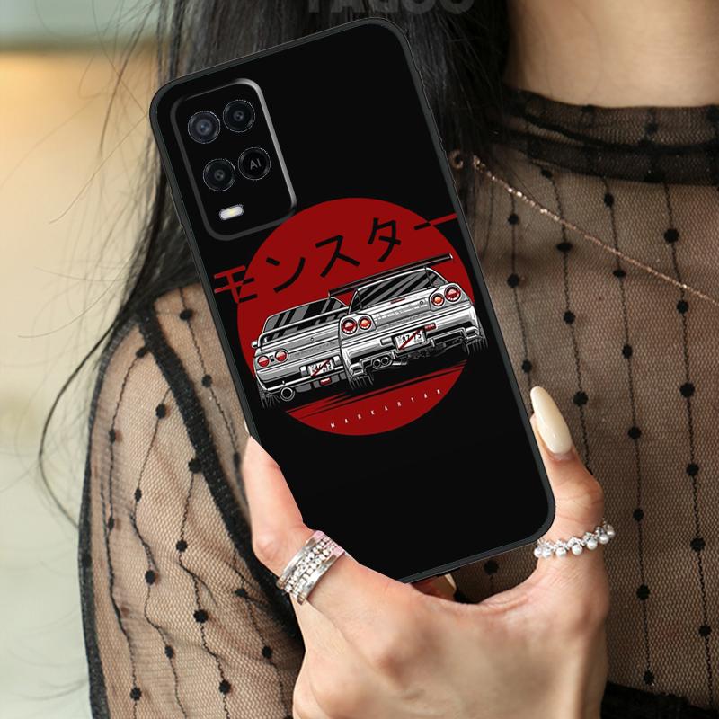 Japan JDM Car Case For Oppo A78 A98 A18 A38 A58 A60 A80 A40 A96 A76 A16 A94 A74 A54 A15 A17 A57 A77 A5 Pro