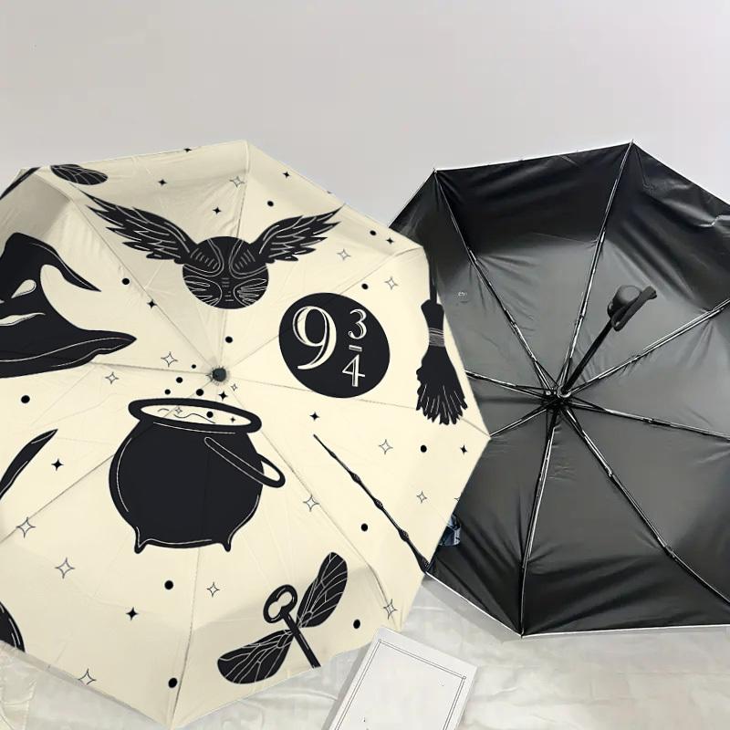 1PC Warner magic broomstick magic hat Umbrella-8-Rib Reinforced, Automatic Open, Lightweight & Durable-A29