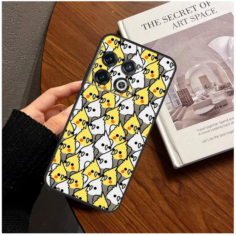 Cartoon Cockatiel Collage Case For OnePlus 13T 13R 12R 10R 15 13 12 11 8T 10T Nord CE 4 3 2 Lite N20 N30 Nord 5 Cover