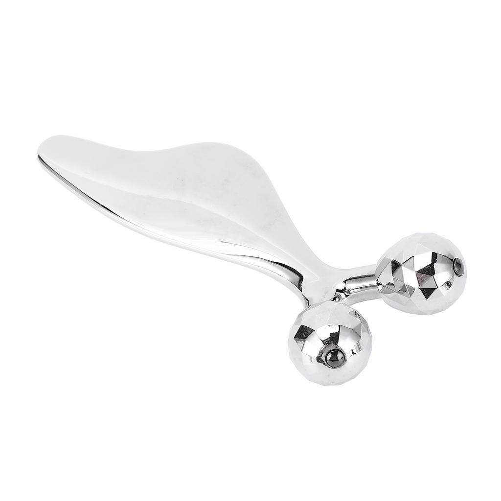 Face Massage Roller Y Shape Design Double Metal Balls Facial Lifting Massager  Sha Plate Tool